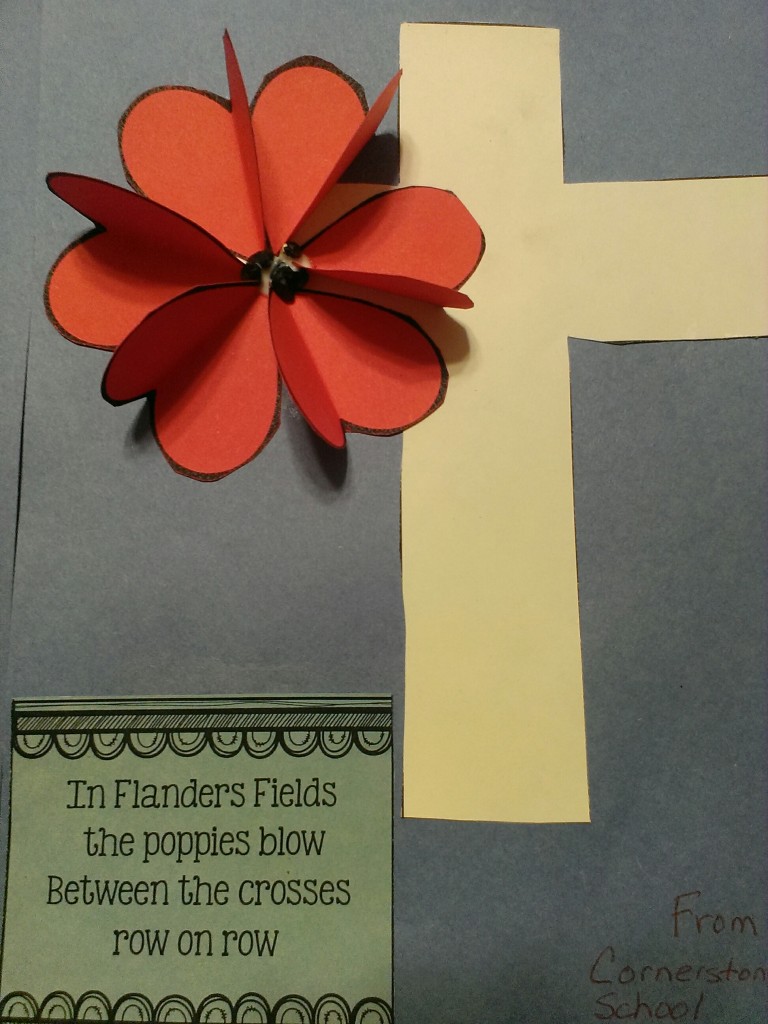Poppy Flower Card for Veterans.