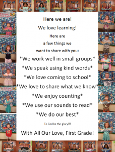 First Grade Letter_August